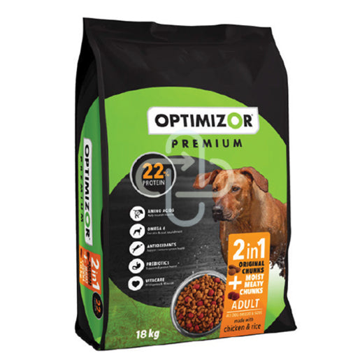 OPTIMIZOR Premium Adult 2in1 Moist Meat – 18kg