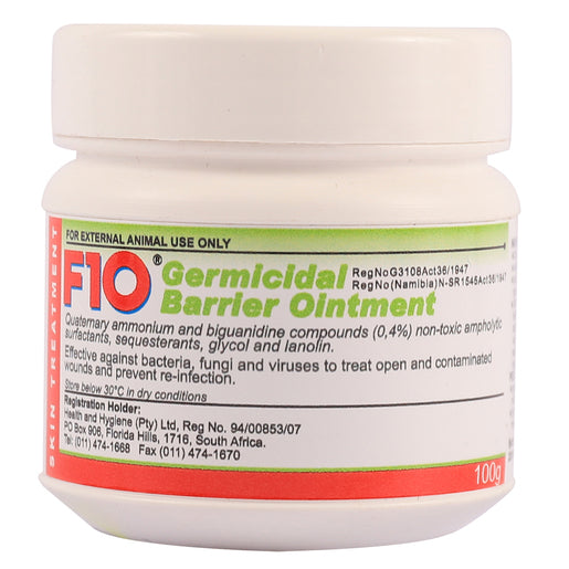 F10 Germicidal Pet Skin Barrier Ointment – 100G
