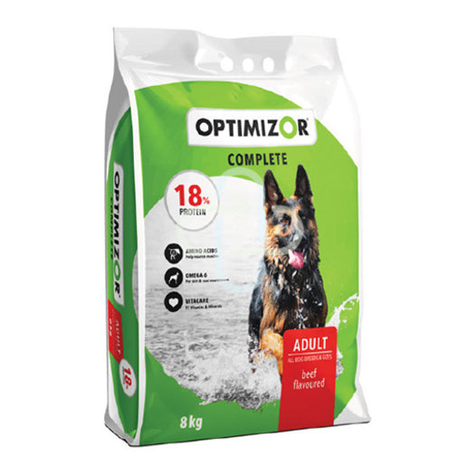 OPTIMIZOR Complete Adult Beef Dog Food – 8kg