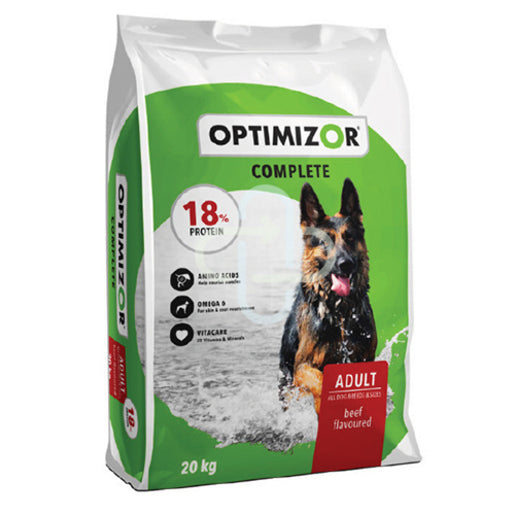 OPTIMIZOR Complete Adult Beef Dog Food – 20kg