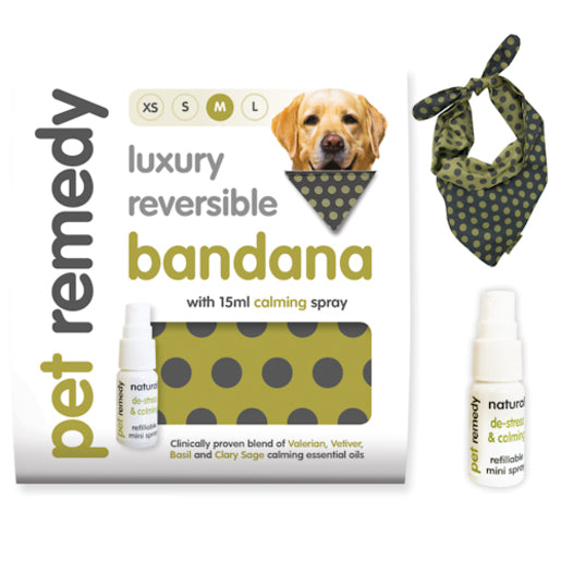 Pet Remedy Calming Bandana – Medium + 15ml Spray